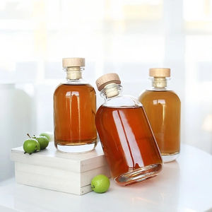 Bouteilles en verre dépolies transparentes de 250 ml, 375 ml, 500 ml pour jus de fruits, liqueurs, vins, boissons alcoolisées, vodka, whisky avec bouchon – Vente chaude - Product Image 6