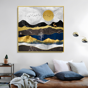 Pittura di porcellana di cristallo del paesaggio del tramonto decorazione della casa per adulti artigianato - Product Image 1