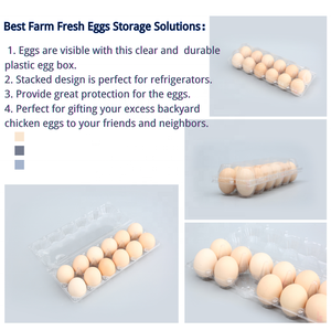 Groothandel Kippenei Houder 6 8 12 15 16 30 Gaten Clamshell Kip Ei Lade Wegwerp <span class=keywords><strong>Plastic</strong></span> Transparante Eierplaat - Product Image 5