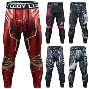 <span class=keywords><strong>Leggings</strong></span> aderenti a compressione da uomo che corrono sport pantaloni da allenamento <span class=keywords><strong>maschili</strong></span> da Jogging pantaloni da Yoga asciutti allenamento Fitness rapido - Product Image 4