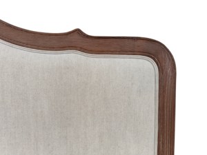 GB55-4-LF יוקרתי צרפתי סִגְנוֹן מסגרת עץ אפר מרופדת ראש מיטה מרופד מיטה זוגית מעץ מלא לריהוט חדר שינה - Product Image 6