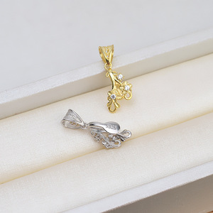 Collar de Plata de Ley S925 Hecho a Mano con Colgante Barroco de 3 Flores y Perla de Forma Especial, Collar DIY 1408 para Mujer, Colgantes de Perlas, Accesorios - Product Image 4
