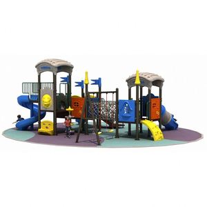 Luxury Kids Outdoor Playground Climbing <b>Plastic</b> <b>Slide</b> New Design Metal Theme Park for School and Public Use - Product Image 2