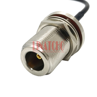 Câble coaxial RG174 de 30 cm, 50 ohms, gaine PVC, conducteur en cuivre toronné, étanche, connecteur N femelle vers SMA femelle