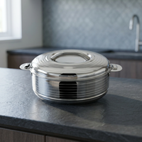 Premium-Qualität Edelstahl Flora Hot Pot Auflauf mit Deckel Long Lasting Food Warmer Hot Pot