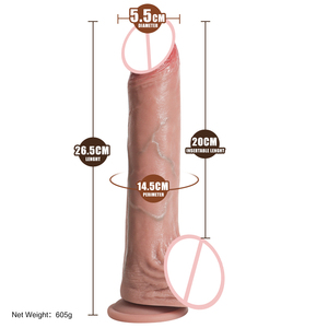Dildo de 10.43 Pulgadas con Textura Realista, Color Marrón, Engrosado <span class=keywords><strong>y</strong></span> Agrandado para Orgasmos Masculinos <span class=keywords><strong>y</strong></span> Femeninos, Juguetes Anales para Hombres, Tienda para Adultos - Product Image 6