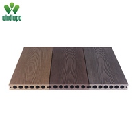 Chine wpc composite plancher pont extérieur wpc pont anti-rayures 3d gaufré planche de terrasse