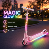 Trottinette lumineuse LED pour enfants, plateau lumineux, certifiée CE EN71, hauteur de guidon réglable, trottinette pour enfants, usine source