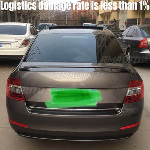 Pour Volkswagen Skoda Octavia 2014-2018 Aileron arrière en fibre de verre ABS non peint, couvercle de coffre, becquet de coffre, accessoire de style automobile - Product Image 2