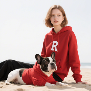 Joymay 2025 personnalisé correspondant chien et humain sweats à capuche fabrication personnalisée 100% coton ensembles assortis pour maman et chien toutes races - Product Image 1