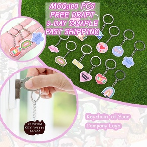 Bán buôn tùy chỉnh PVC keyfitter PVC Áo sơ mi hình keyfitter với thư logo cao su chủ chốt - Product Image 1