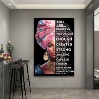 Inspiration abstraite femme noire africaine affiche belle toile peinture avec Art déco Design maison décorative mur Art