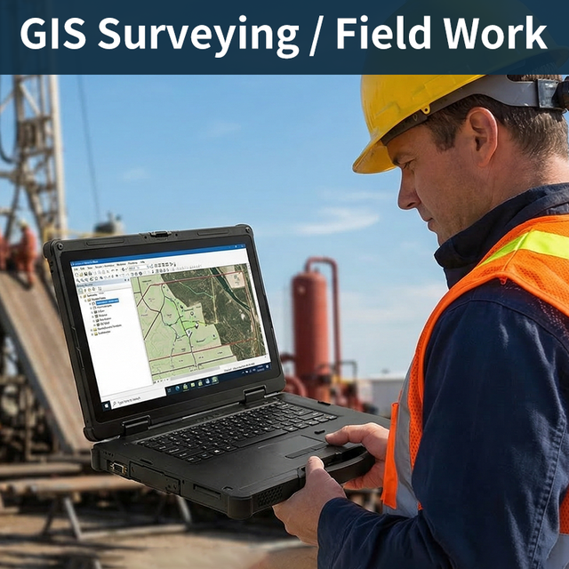 Ultra Durable IP65 Rugged Laptop Intel Core I7 IP65 Custom Logo for Mining Field Operation and Underground Data Tracking Laptop