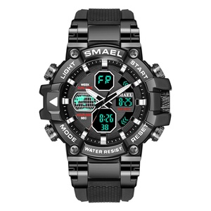 Montre numérique japonaise SMAEL 8027 pour homme, analogique-numérique, luxe, affichage LED, bracelet en caoutchouc, montres de sport pour homme - Product Image 6