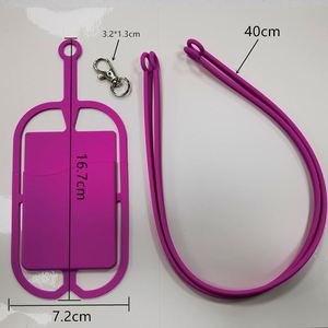Dragonne universelle en silicone pour téléphone portable avec porte-cartes et dragonne de poignet - Product Image 3