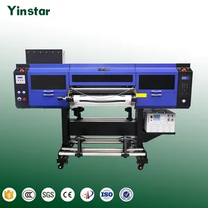 2024 Yinstar Digital A2 Uv dtf stiker gulung A B pencetak Film 60cm Uv Dtf pencetak stiker emas dengan Laminator