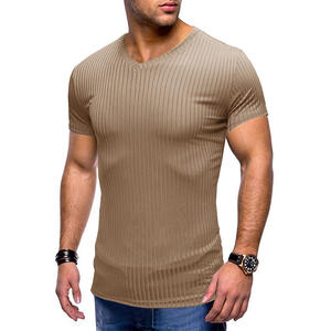Camicie muscolari da <span class=keywords><strong>uomo</strong></span> Slim Fit <span class=keywords><strong>T</strong></span>-<span class=keywords><strong>shirt</strong></span> da Golf in cotone a maniche lunghe con <span class=keywords><strong>scollo</strong></span> a <span class=keywords><strong>V</strong></span> morbido a coste magliette all'ingrosso - Product Image 4