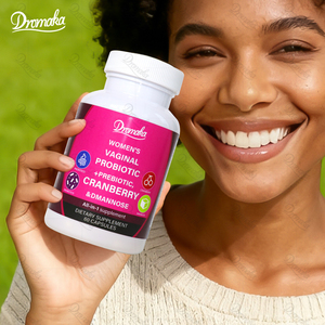 Dromaka <span class=keywords><strong>Probiotique</strong></span> Oral Personnalisé avec Logo pour Femmes, 60 Capsules/Flacon, Hygiène Féminine, PH, Santé Intime Vaginale - Product Image 1