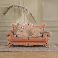 Lit pour chat de luxe 2-en-1 en carton ondulé écologique remplaçable, résistant à la charge, pour toutes les races de chats d'intérieur