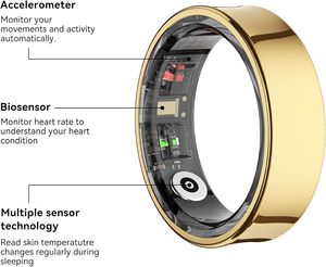 SHR حلقة ذكية طويلة الأمد بطارية مراقبة اللياقة البدنية النوم والصحة تعقب للرجال والنساء دائرة الرقابة الداخلية & الروبوت متوافق - Product Image 3