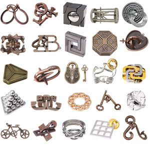 Intelligence Unbuckle Puzzle Lu Ban <span class=keywords><strong>Kong</strong></span> <span class=keywords><strong>Ming</strong></span> alliage fer à cheval neuf anneaux consécutifs cerveau brûlant enfants cadeau jouet - Product Image 2
