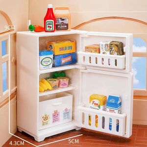 1:12 maison de poupée <span class=keywords><strong>Miniature</strong></span> modèle cuisine scène Playhouse bricolage jouet avec réfrigérateur blanc