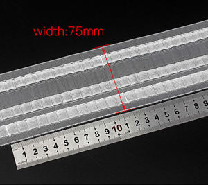 Ruban transparent à plis froncés de 75 mm pour rideaux à plis en S - Accessoires de couture pour rideaux à domicile - Product Image 4