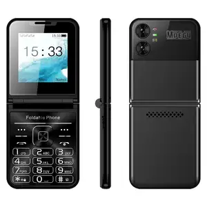 F5 플립 휴대 전화 2.6 인치 1400mAh 2G GSM 잠금 해제 저렴한 접이식 기능 강력한 LED 토치와 휴대 전화