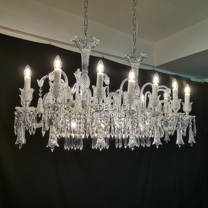 Trang trí pha lê đèn Lustre Cristal ánh sáng mặt dây chuyền phòng khách phòng ăn sang trọng hình chữ nhật Đèn Chùm Pha Lê - Product Image 3