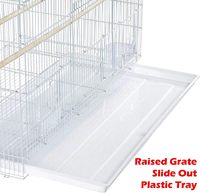 Cage de Vol Rectangulaire Empilable de 30 pouces pour l'Élevage d'Oiseaux, Volière pour Canaris, Agapornis, Petits Oiseaux et Parakeets