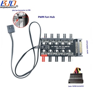 10 cổng 4pin PWM Fan Hub Splitter với 12V Molex 4P / SATA 15p điện PC máy tính chassis máy tính để bàn phụ kiện - Product Image 5