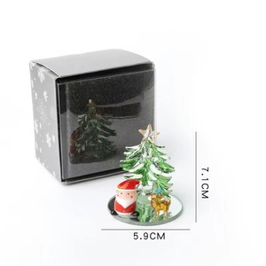 Ornements en verre de Noël du Père Noël et du bonhomme de neige, fabrication artisanale par soufflage de verre, marque LONGXIN, pour la décoration de <span class=keywords><strong>voiture</strong></span>, fabriqués en Chine. - Product Image 5