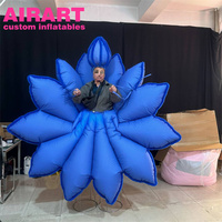 Décoration de fête, fleurs gonflables colorées, jupes de costume pour adultes, accessoires