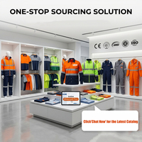 Ensemble de vêtements de travail haute visibilité personnalisés AI-MICH avec logo, veste et pantalon en toile robuste pour la construction industrielle et l'industrie lourde