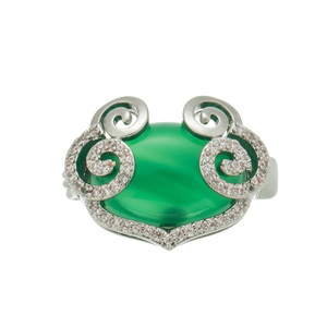 MUYU Chinese Style Auspicious Cloud Ruyi Brooch Zinc Alloy Bezel Setting Party Jewelry - Product Image 5