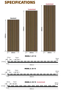 Design moderno prezzo di fabbrica <span class=keywords><strong>pannelli</strong></span> acustici in legno striscia di legno poliestere pannello fonoassorbente legno a doghe acustiche per Studio - Product Image 3