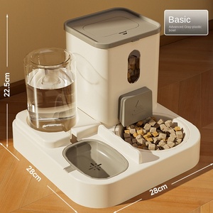 Bol d'alimentation en eau automatique deux-en-un en plastique pour chat et chien Nouvelles fournitures pour animaux de compagnie en gros avec bol en acier inoxydable - Product Image 6