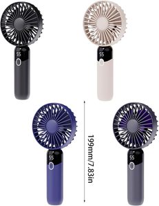 Ventilateur portable USB rechargeable en gros, mini, avec logo personnalisé, nouvelle arrivée, pour la maison, en plastique, en boîte - Product Image 4