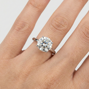 Anillo de Platino con Diamantes Cultivados en Laboratorio Clásico para Mujer, Joyería Fina Premium con Artesanía Refinada, Perfecto para Compromiso - Product Image 5