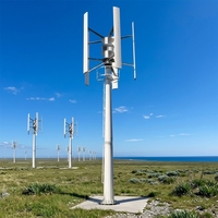Générateur éolien à axe vertical de type H 50 kW, 380 V, pales en aluminium, entraînement direct, aimant permanent pour ferme