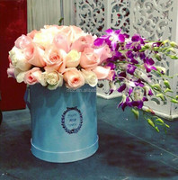 Chapeau rond fleur emballage en gros boîtes en carton pour fleurs 3 pièces ensemble longue durée éternelle fleur éternelle boîte en carton