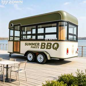 Remorque de camion-restaurant électrique durable avec intérieur personnalisé pour la vente de café, frites et boissons fraîches en ambulant - Product Image 1