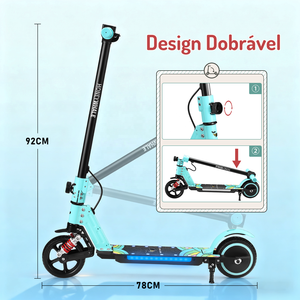 <span class=keywords><strong>Trottinette</strong></span> électrique pour enfants E10s, entrepôt Brésil, vitesse maximale 14 km/h, charge 70 kg, pneu 6,5 pouces, batterie lithium, moteur sans balais - Product Image 2