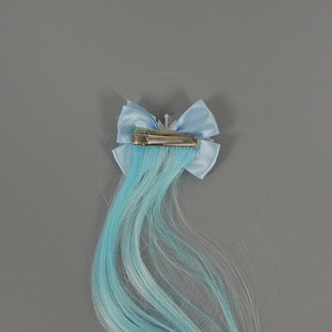 Kids Ice Princess Wig Hair <b>Clip</b> Blue Gradient Snowflake <b>Bow</b> Duckbill Hairpin Girls Party Costume Hair Accessories - Product Image 4
