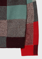 Pull-over tricoté décontracté pour homme, col rond, motif géométrique patchwork rétro, blocs de couleur, texture douce, ODM, collection hiver