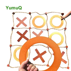 YumuQ 1 플레이어 비치 고품질 우드 Xo 체스 대형 실물 크기의 Mdf 소재 크리에이티브 틱 택 토 게임
