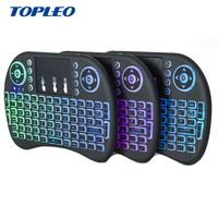 Clavier I8 avec 5 modes de rétroéclairage colorés pour ordinateur portable, Teclado Para Smart TV