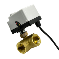 Vanne à boisseau sphérique électrique en laiton 1/2'', 3/4'', 1'' 220V 12V 24V 3 fils 2 commandes, commande électrique et interrupteur manuel pour fluides aqueux