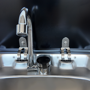 <strong>RV</strong> Caravan Camper Folding Kitchen Sink 420mm Stainless Steel with <strong>Faucet</strong> and Tempered Glass Cover for Trailer Parts - Product Image 6