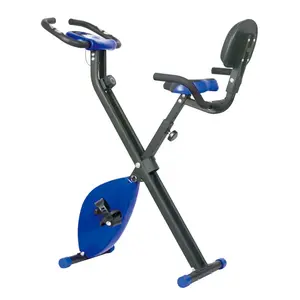 Bicicleta estática plegable 3 en 1 para ejercicio en interiores, cicla x-bike de entrenamiento vertical magnética con resistencia de 8 niveles